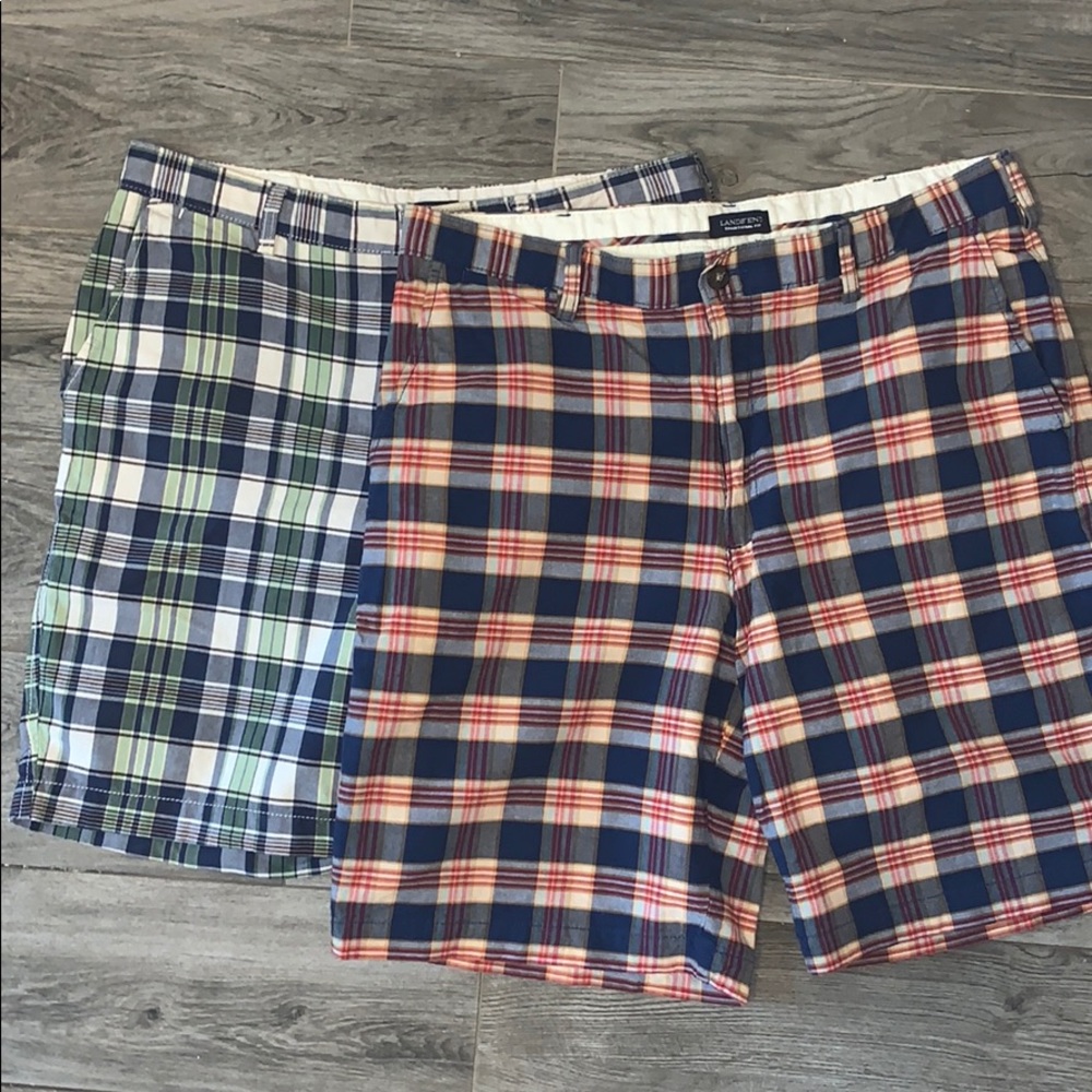 Lands' End Plaid shorts (both pairs are included)